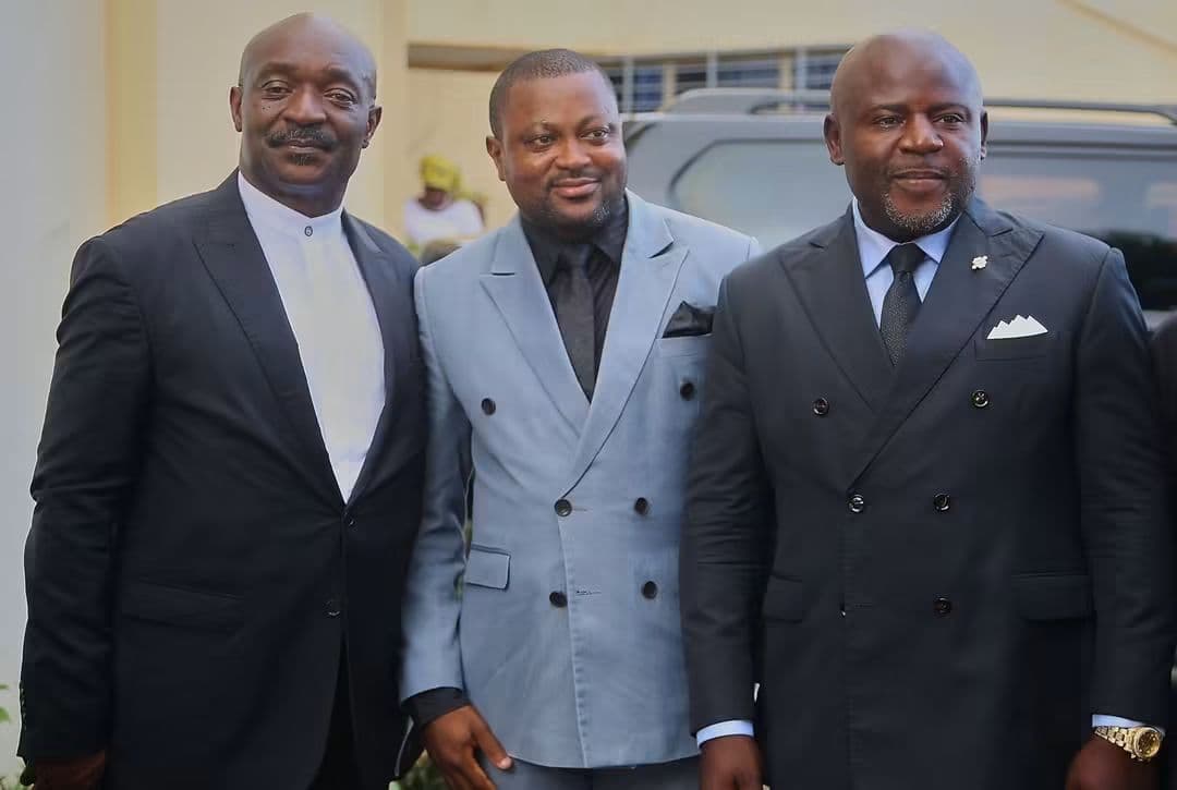Barrister Abeng Roland with colleagues at a professional event